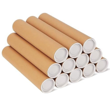 12 Pack Mailing Tubes with Caps for Packaging Posters, 2X12 Inch Cardboard Mailers Tube, Poster Tube