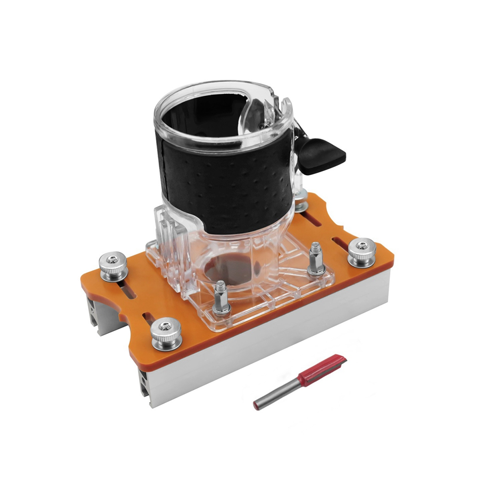 2 In 1 Fastener Slotting Bracket, Woodworking Router Base,Trimmer Base, Grooving For Cabinet Wardrobe 4851426899824