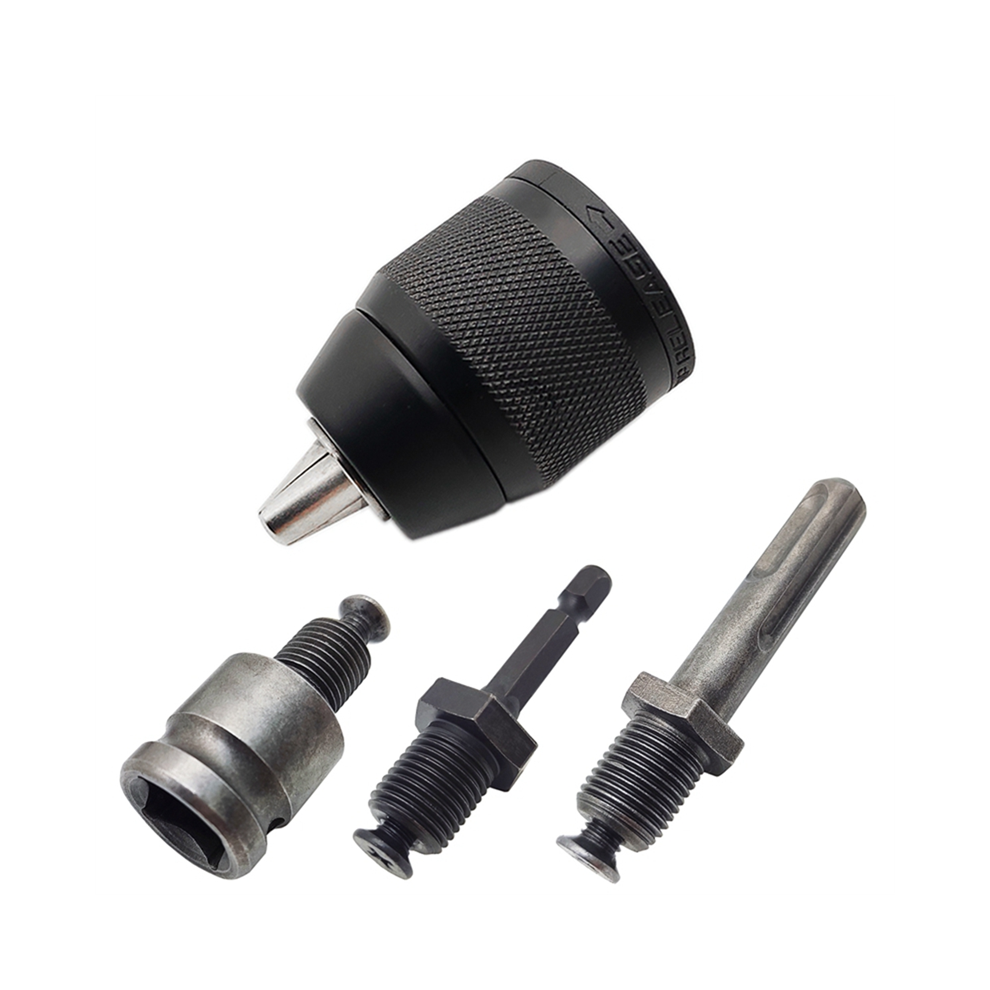 2-13Mm Keyless 3-Jaw 1/20-20Unf Drill Chuck Quick Change Adapter Sds-Plus Shanks 1/4Inch Hex Square Fit Rotarys Hammer 4851426808505