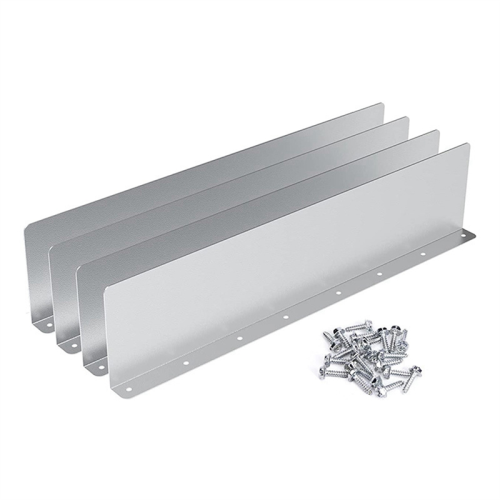 4Pcs Aluminum Gutter Valley Splash Guards - Rain Drip Guard for Shingle Roof Corners