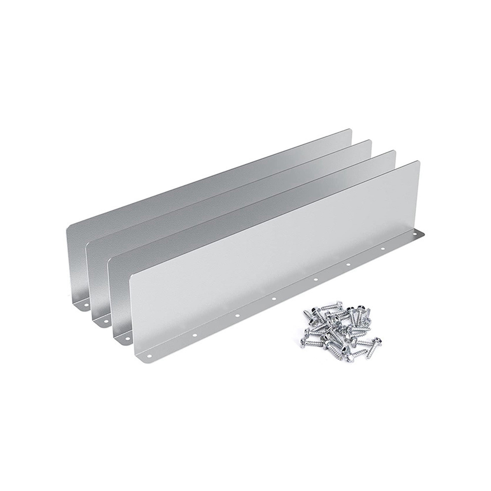 Saudism 4Pcs Aluminum Gutter Valley Splash Guards - Rain Drip Guard For Shingle Roof Corners