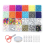 Kandi Beads Rainbow for Bracelets Making Kit 24 Types and Letter Kit,Plastic B 2