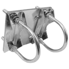 Universal Mount U-Bracket for Dish,Heavy U-Bolt Clamp Bracket,Roof Mast to Pole Pipe Mounting Adapter