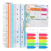 A6 Budget Planner Refill 82 Sheets Monthly Weekly Notepad 6 Hole for Binder Cover Save B