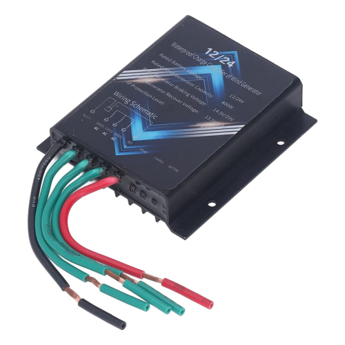 Wind Turbine Charge Controller, 400W 12V 24V Mini Generator Controller IP67 Waterproof