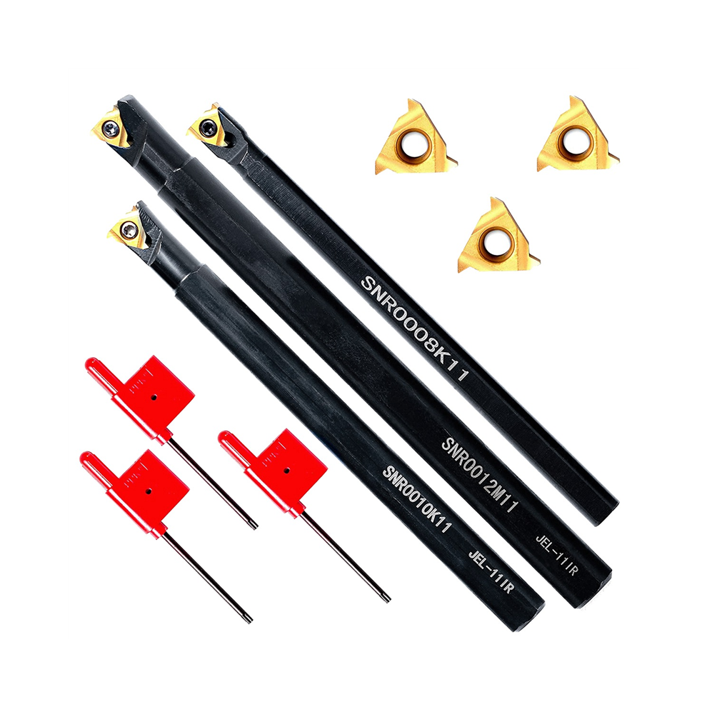 Lathe Thread Tool Set 6Pcs - 3Pcs Turning Shank Boring Bars With Indexable Carbide Inserts D 4851426817330