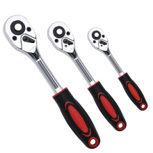 3 Piece Ratchet Set, 1/4 Inch, 3/8 1/2 Inch Drive Wrench, Professional Heavy Duty Set