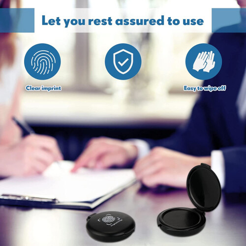 20 Pcs Fingerprint Ink Pad Mini Black Stamp Notary Supplies Identification Security ID 2