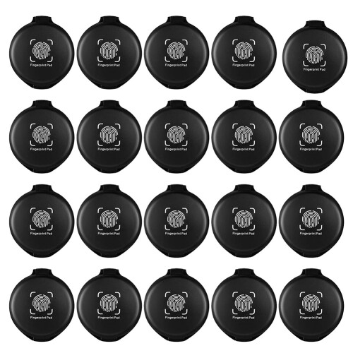 20 Pcs Fingerprint Ink Pad Mini Black Stamp Notary Supplies Identification Security ID