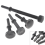 4Pc Air Hammer Head Chisel Hard Steel Solid Impact Support Pneumatic Tool for Knocking / Rusting Removal 4