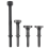 4Pc Air Hammer Head Chisel Hard Steel Solid Impact Support Pneumatic Tool for Knocking / Rusting Removal 2