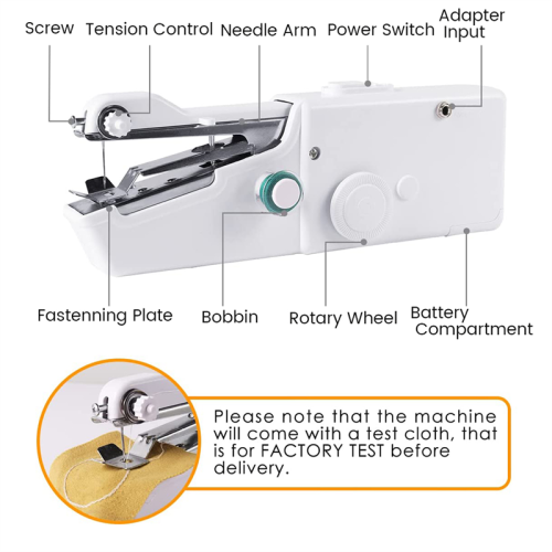 Portable Handheld Sewing Machine Practical Tool,Mini for Quick Stitching,US Plug 2
