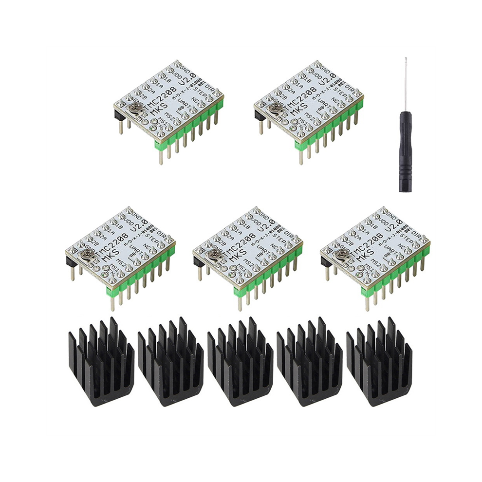 Mks Tmc2208 V2.0 Stepper Motor Driver Ultra-Quiet/Low Heat For Sgen L V1.0/Gen Controller Board (5Pcs) 4851426823492