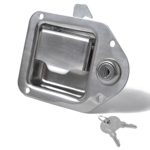 Trailer Toolbox Handle Latch with Lock Highly Tool Box Paddle 4-3/8Inch X 3-1/4Inch 2 Key 4 Rivet