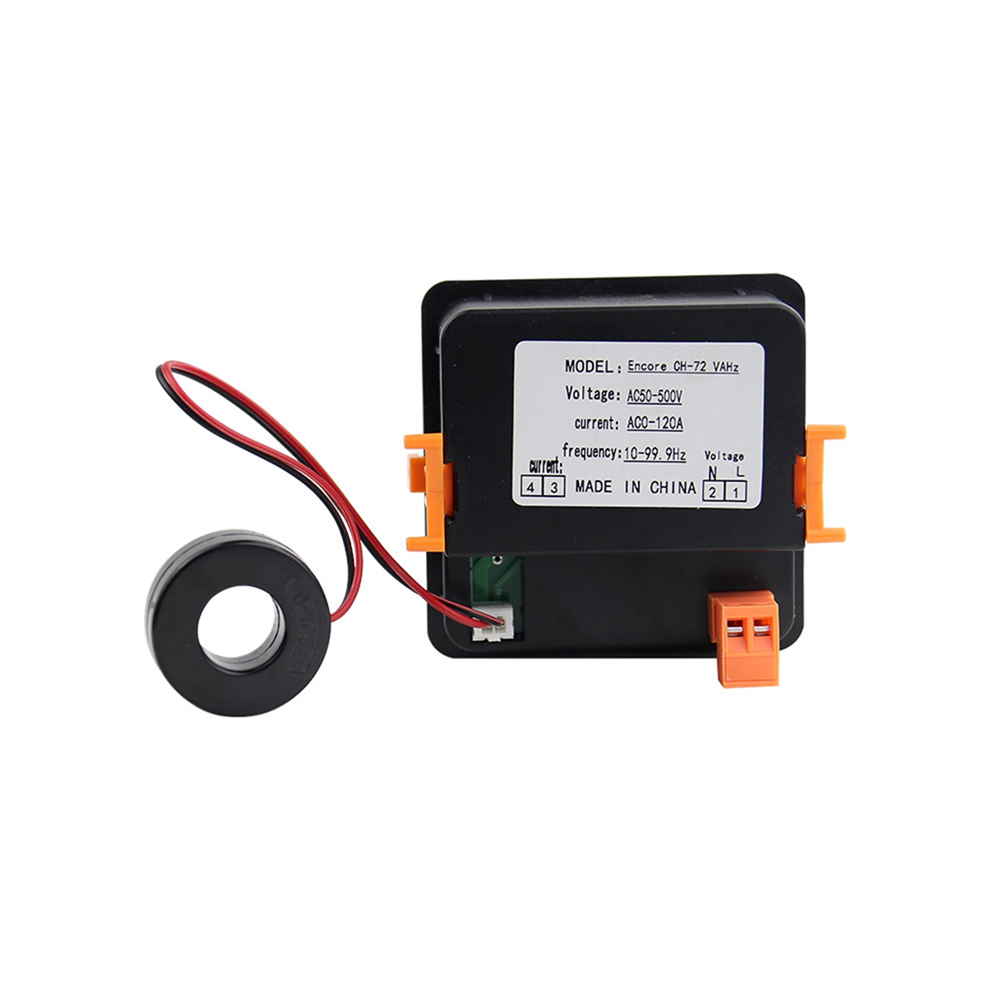 Ac Ammeter Voltmeter Three Display Current Voltage Frequency Meter Ac50-500V Ac0-120A 10-99.9Hz 4851426822587
