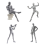 PVC Model with Box Drawing Figure Models for Artists(Female+Male,Grey) 7