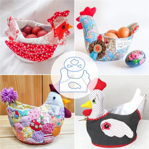 Chicken Basket Template Set, Chick Storage Cutting Ruler with Instructions, DIY Quilting Sewing Crafts,S 2