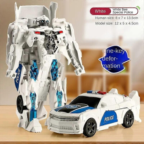 (Red) Transforming Car Robot Toy – One-Step Deformation Anime Action Figure – Puzzle Model 2