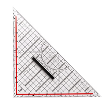 30CM Drawing Triangle Ruler Multi-Function Design with Handle Protractor Measurement