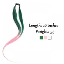 (KW-22 Length 26inches) AZIR Clip On Hair Extension 10Color Ombre Straight Hair Extension Clip In Hairpieces Low Temperature Fiber