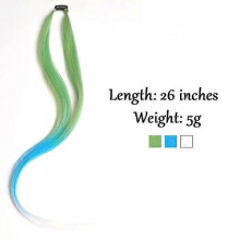 (KW-27 Length 26inches) AZIR Clip On Hair Extension 10Color Ombre Straight Hair Extension Clip In Hairpieces Low Temperature Fiber
