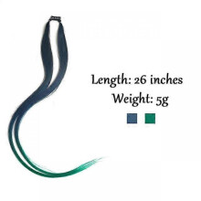 (KW-03 Length 26inches) AZIR Clip On Hair Extension 10Color Ombre Straight Hair Extension Clip In Hairpieces Low Temperature Fiber