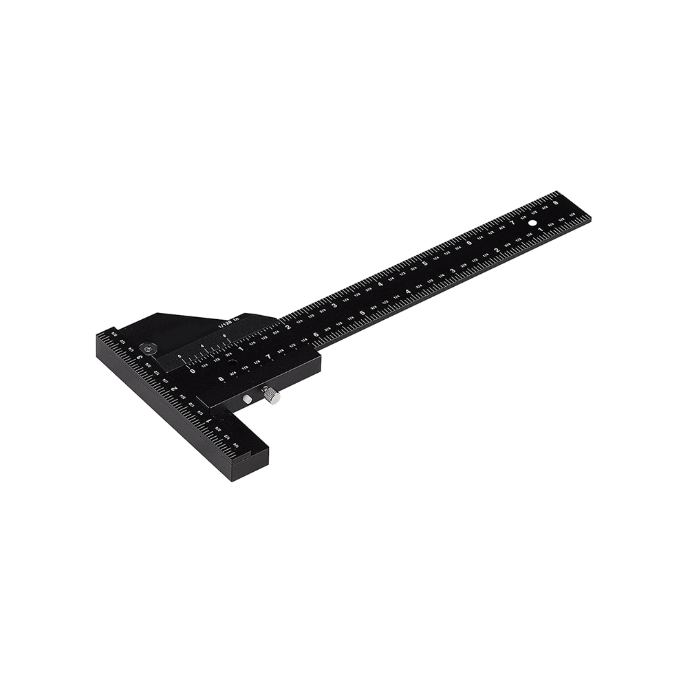 Woodworking Tool T Ruler Sliding Gauge Aluminum Alloy Scribe Depth T-Square Scribing Measuring 4851426825991