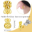 3-Pairs Earring Backs,Earring Backs Lifter for Heavy Earrings, Adjustable Hypoallergenic Secure Backs(Gold) 6