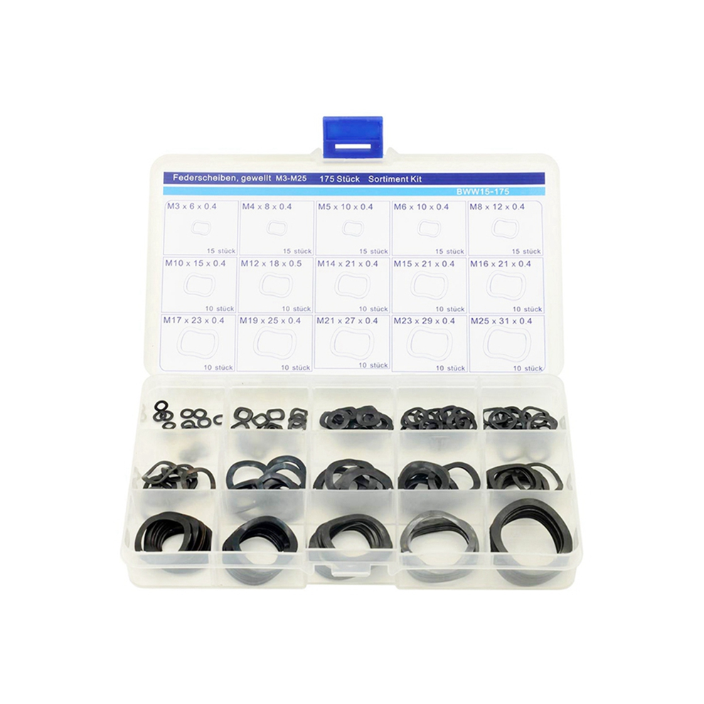 3-25Mm Wave Spring Washers Assortment Kit 65Mn Manganese Gasket Elastic 4851426828497