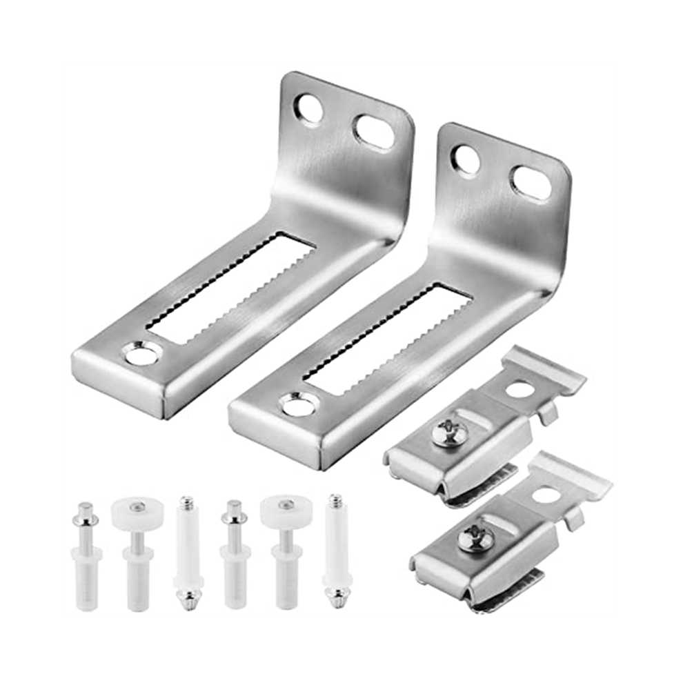Bi Fold Door Hardware Set, 2 Packs Of Louver Hardware, Contains Top And Bottom Pivots, Brackets Guide Wheel 4851426828220