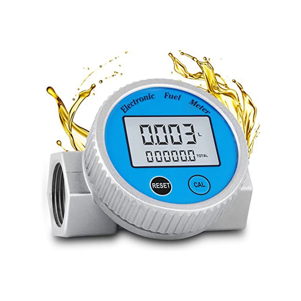 Turbine Flow Meter Waterproof Digital Flowmeter 2.37-26.41Gpm For Water Dieselfuel Methanolkerosene Oil (1In Npt) 4851426832845