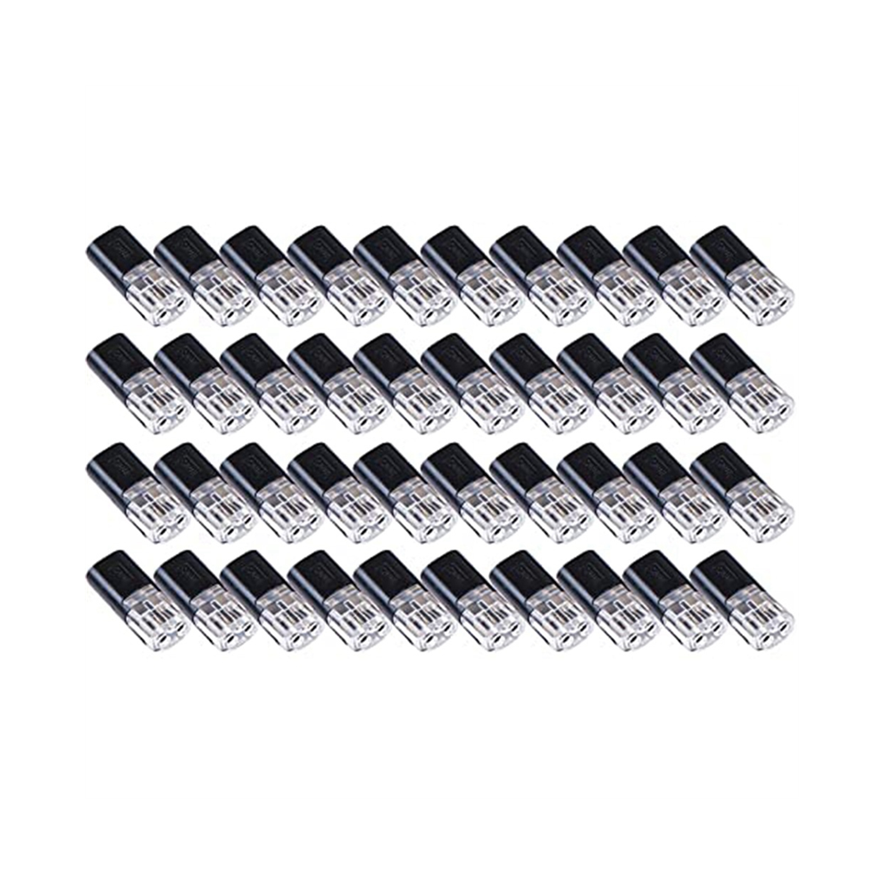 40Pcs Double-Wire Push-In Connector With Locking Buckle,Low Voltage Wire Connectors,No Wire-Stripping Required 4851426832005