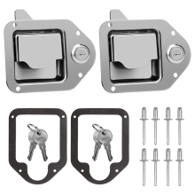 Truck Tool Box Latch Replacement Stainless Steel Toolbox Paddle Lock Handle with Keys for RV Trailer