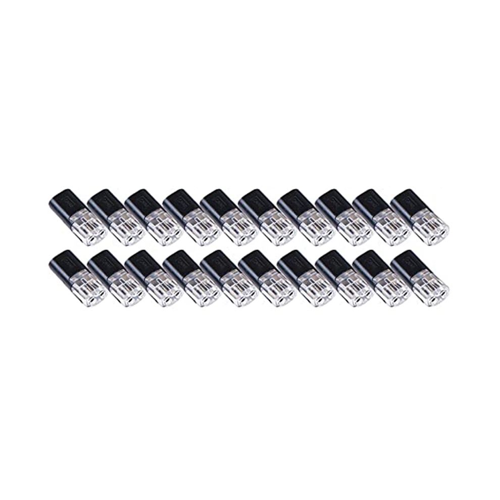 20Pcs Double-Wire Push-In Connector With Locking Buckle,Low Voltage Wire Connectors,No Wire-Stripping Required 4851426831992