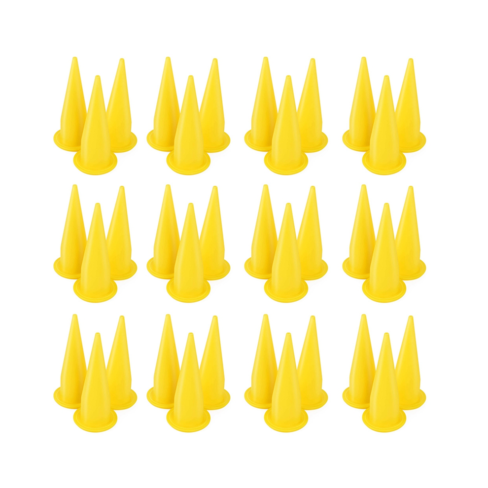 50Pcs Yellow Cone Nozzle For Bulk Caulk Tools Caulking Applicator Replacement 4851426836669