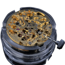 Gold 8N24 Mechanical Movement Miyota 21 Jewels Skeleton Automatic