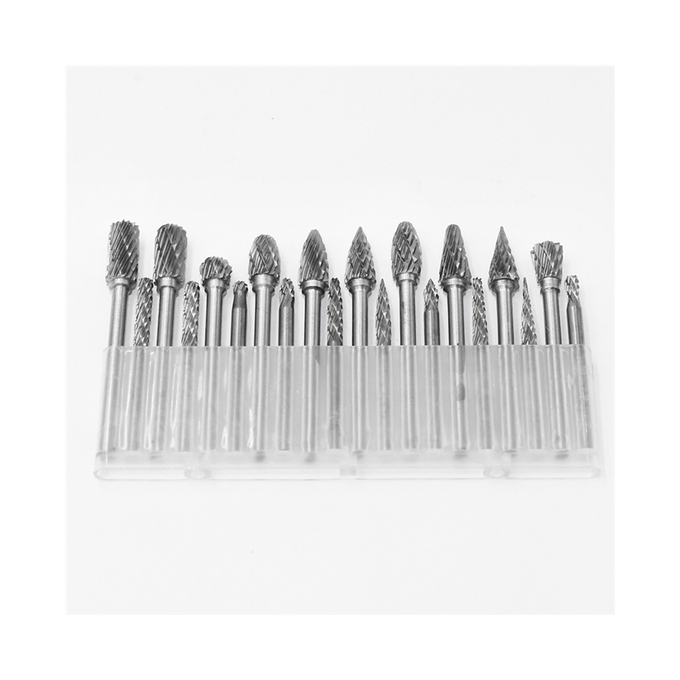 Rock Carbide Burr Set 1/8In Shank 20Pcs Die Grinder Tool Rasp Wood Carving Bits For Metal Weld Grinding Deburring 4851426836287