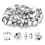 60PCS Locking Pin Back Metal Backing, Keeper Clasp for Brooch Enamel Lapel 1