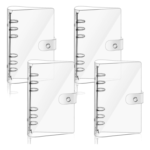 Transparent A6 Binder Clear Soft PVC 6 Ring Budget Refillable Planner Cover Protector