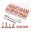 42Pcs Copper Rivets and Burrs Set,Leather Fastener Install Setting Tool with Hole Punch Cutter for Belts Wallets 2