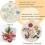 Flower Embroidery Kit for Beginners with Pattern and Instructions,4 Pack Needlepoint Kits,2 Wooden Hoops 7