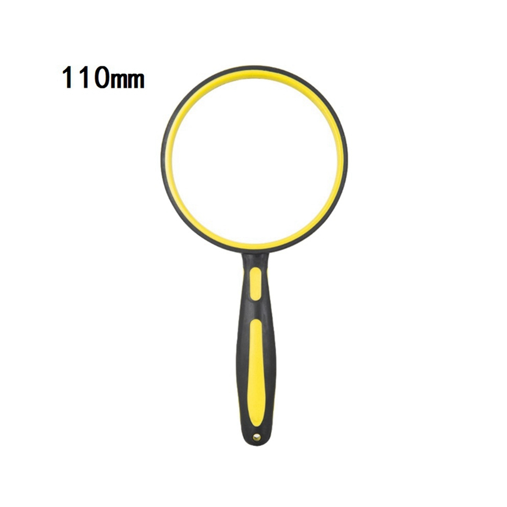 Saudism Portable Yellow Magnifying Glass 110Mm Diameter Lens Is Suitable For Reading Books And Newspapers The Elderly