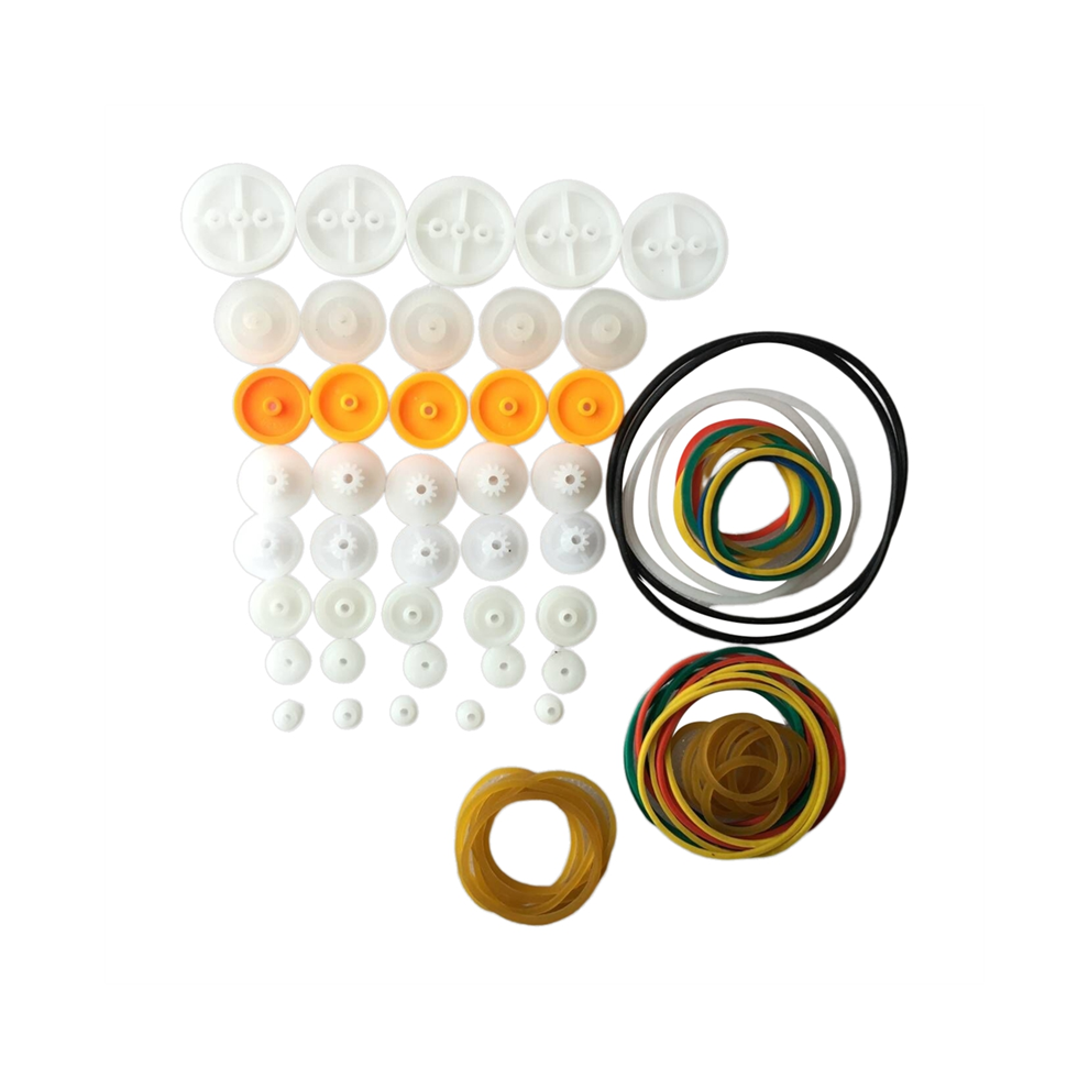 84Pcs Transmission Belt Pulley Rubber Band Combination Set Stretchable Engine Drive Round 4851426843636
