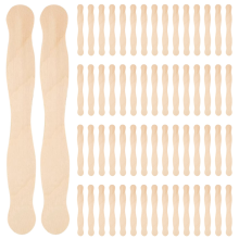 8Inch Fan Handles or Wooden Spatula Paint Mixing Pack 100 Craft Popsicle Sticks for DIY Crafting Supplies Kit