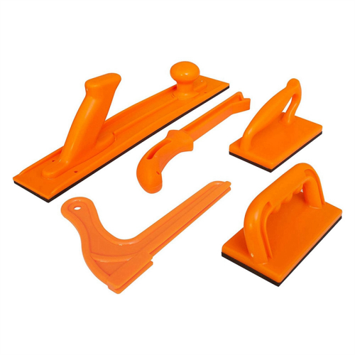 5-Piece Push Handle Orange Woodworking Planer is Suitable for Router, Joiner and Table Saw Tools.