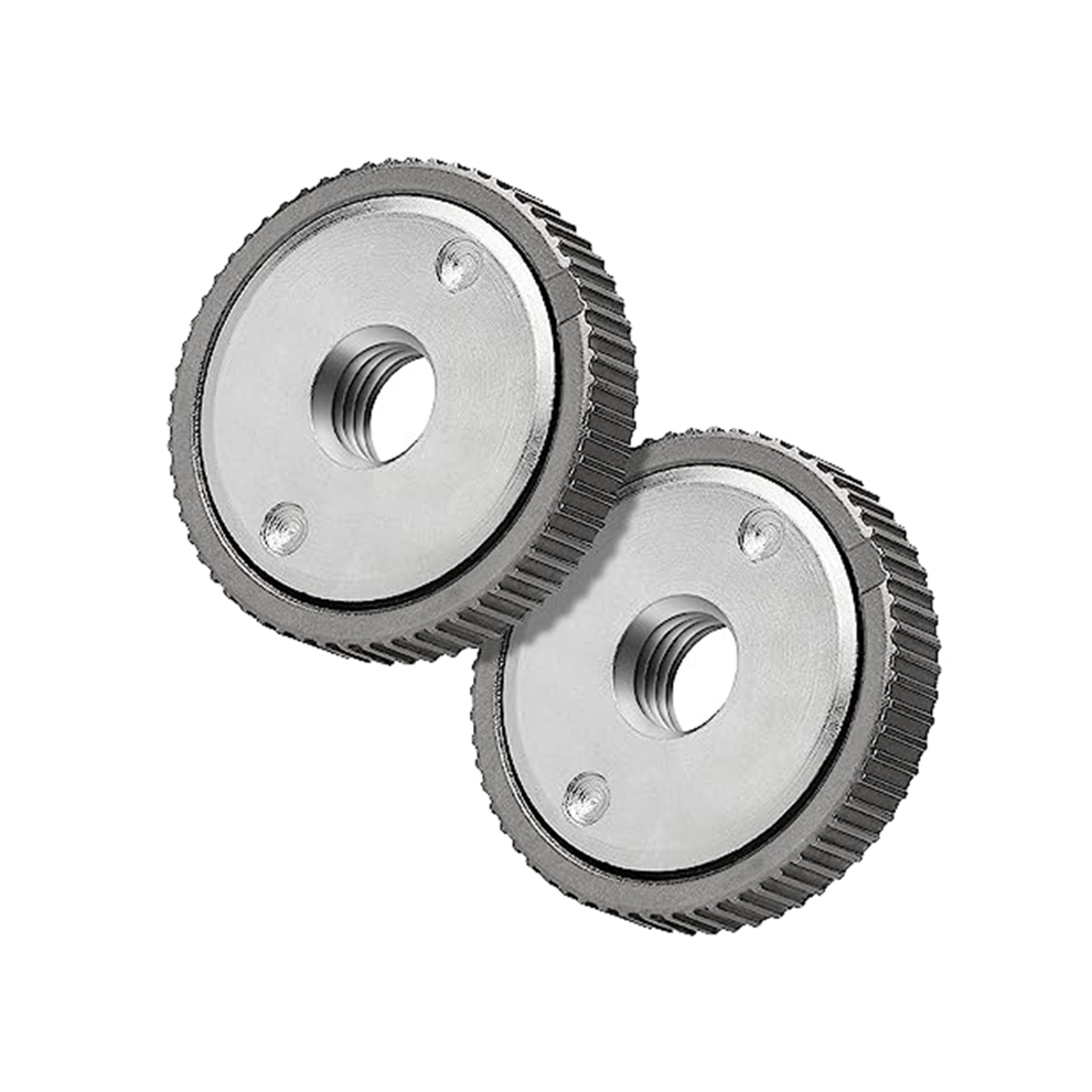 2Pcs Angle Grinder Pressure Plate, M14 Quick Release Clamping Flange Nut-Silver 4851426842530