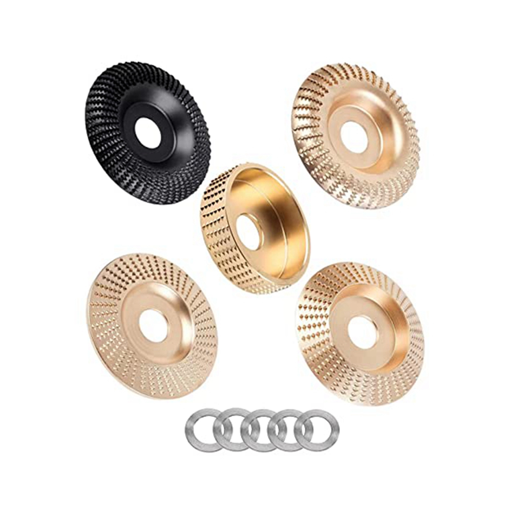 5 Pack Wood Carving Disc Set For 4Inch Angle Grinder With 5/8Inch Arbor, Attachments, Woodworking 4851426840925