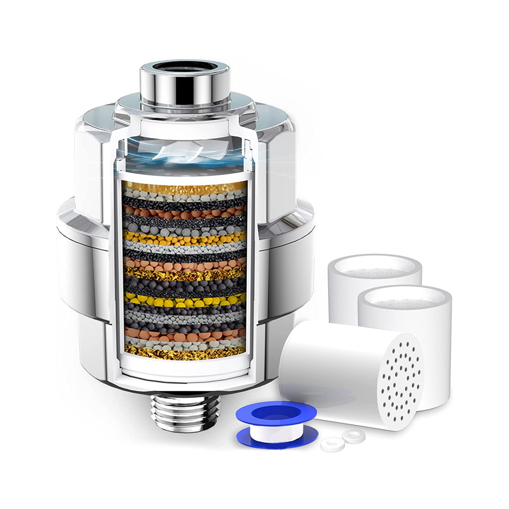 20 Stage Shower Filter-Shower Head Filter For Hard Water, With 3 Replaceable Cartridges Fan, Water 4851426840765