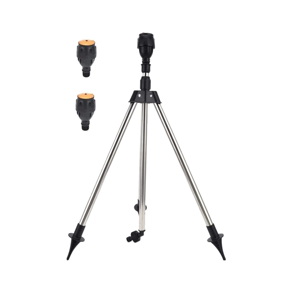 Saudism Telescopic Automatic Rotating Sprinkler Tripod Irrigation Artifact With One And Two Nozzles