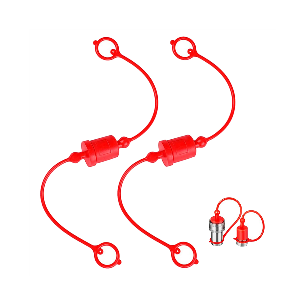 Iso-A 1/4 Hydraulic Quick Coupler Male Dust Cap And Female Plug Cover, Fits Disconnects 4851426845340